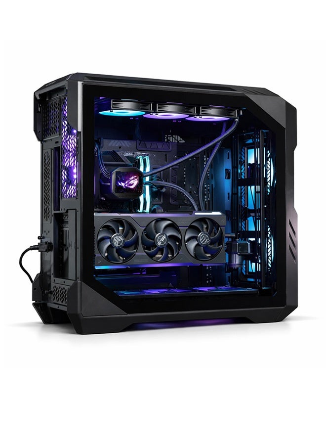 Game Sekret Fusion Gaming PC - Intel Core i9-14900K | GeForce RTX 5080 16GB | 32GB DDR5 RAM-1TB NVMe SSD | 360mm w/LCD Liquid Cooler-Z790 MB-1000W Platinum PSU | WiFi-Bluetooth-Windows 11 Pro | Game Sekret Desktop Computer | 1 Year Warranty black - Image 4